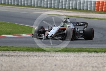 World © Octane Photographic Ltd. Formula 1 - Winter Test 2. Sergio Perez - Sahara Force India VJM10. Circuit de Barcelona-Catalunya. Wednesday 8th March 2017. Digital Ref: 1785LB1D4349