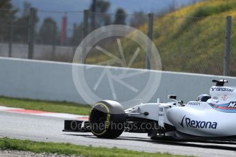 World © Octane Photographic Ltd. Formula 1 - Winter Test 2. Lance Stroll - Williams Martini Racing FW40. Circuit de Barcelona-Catalunya. Wednesday 8th March 2017. Digital Ref: 1785LB1D4379