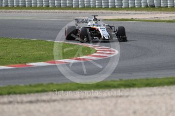 World © Octane Photographic Ltd. Formula 1 - Winter Test 2. Sergio Perez - Sahara Force India VJM10. Circuit de Barcelona-Catalunya. Wednesday 8th March 2017. Digital Ref: 1785LB1D4391