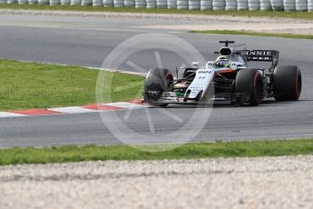 World © Octane Photographic Ltd. Formula 1 - Winter Test 2. Sergio Perez - Sahara Force India VJM10. Circuit de Barcelona-Catalunya. Wednesday 8th March 2017. Digital Ref: 1785LB1D4424