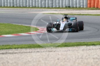 World © Octane Photographic Ltd. Formula 1 - Winter Test 2. Lewis Hamilton - Mercedes AMG Petronas F1 W08 EQ Energy+. Circuit de Barcelona-Catalunya. Wednesday 8th March 2017. Digital Ref: 1785LB1D4524