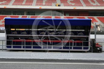 World © Octane Photographic Ltd. Formula 1 - Winter Test 2. Scuderia Toro Rosso pit wall. Circuit de Barcelona-Catalunya. Wednesday 8th March 2017. Digital Ref: 1785LB5D9544