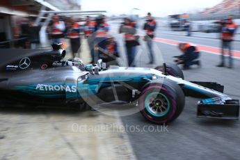 World © Octane Photographic Ltd. Formula 1 - Winter Test 2. Valtteri Bottas - Mercedes AMG Petronas F1 W08 EQ Energy+. Circuit de Barcelona-Catalunya. Wednesday 8th March 2017. Digital Ref: 1785LB5D9551