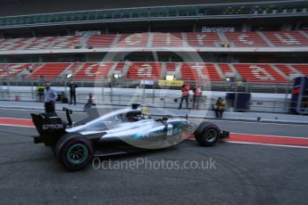 World © Octane Photographic Ltd. Formula 1 - Winter Test 2. Valtteri Bottas - Mercedes AMG Petronas F1 W08 EQ Energy+. Circuit de Barcelona-Catalunya. Wednesday 8th March 2017. Digital Ref: 1785LB5D9556