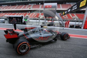 World © Octane Photographic Ltd. Formula 1 - Winter Test 2. Romain Grosjean - Haas F1 Team VF-17. Circuit de Barcelona-Catalunya. Wednesday 8th March 2017. Digital Ref: 1785LB5D9577