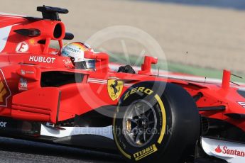 World © Octane Photographic Ltd. Formula 1 - Winter Test 2. Sebastian Vettel - Scuderia Ferrari SF70H. Circuit de Barcelona-Catalunya. Thursday 9th March 2017. Digital Ref:1786CB1D2470