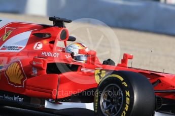 World © Octane Photographic Ltd. Formula 1 - Winter Test 2. Sebastian Vettel - Scuderia Ferrari SF70H. Circuit de Barcelona-Catalunya. Thursday 9th March 2017. Digital Ref:1786CB1D2474