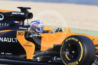 World © Octane Photographic Ltd. Formula 1 - Winter Test 2. Jolyon Palmer - Renault Sport F1 Team R.S.17. Circuit de Barcelona-Catalunya. Thursday 9th March 2017. Digital Ref:1786CB1D2502