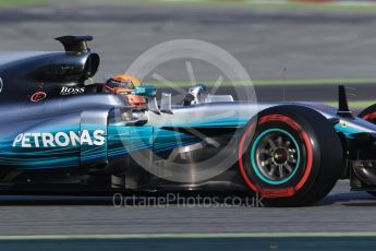 World © Octane Photographic Ltd. Formula 1 - Winter Test 2. Lewis Hamilton - Mercedes AMG Petronas F1 W08 EQ Energy+. Circuit de Barcelona-Catalunya. Thursday 9th March 2017. Digital Ref:1786CB1D2637