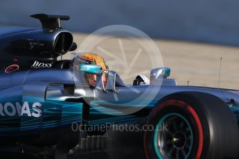 World © Octane Photographic Ltd. Formula 1 - Winter Test 2. Lewis Hamilton - Mercedes AMG Petronas F1 W08 EQ Energy+. Circuit de Barcelona-Catalunya. Thursday 9th March 2017. Digital Ref:1786CB1D2647