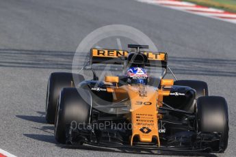 World © Octane Photographic Ltd. Formula 1 - Winter Test 2. Jolyon Palmer - Renault Sport F1 Team R.S.17. Circuit de Barcelona-Catalunya. Thursday 9th March 2017. Digital Ref:1786CB1D2763