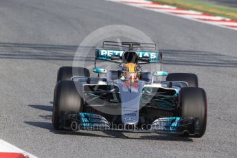 World © Octane Photographic Ltd. Formula 1 - Winter Test 2. Lewis Hamilton - Mercedes AMG Petronas F1 W08 EQ Energy+. Circuit de Barcelona-Catalunya. Thursday 9th March 2017. Digital Ref:1786CB1D2779
