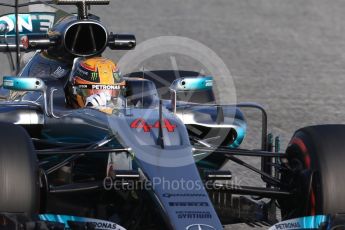 World © Octane Photographic Ltd. Formula 1 - Winter Test 2. Lewis Hamilton - Mercedes AMG Petronas F1 W08 EQ Energy+. Circuit de Barcelona-Catalunya. Thursday 9th March 2017. Digital Ref:1786CB1D2828