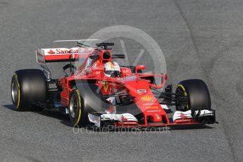 World © Octane Photographic Ltd. Formula 1 - Winter Test 2. Sebastian Vettel - Scuderia Ferrari SF70H. Circuit de Barcelona-Catalunya. Thursday 9th March 2017. Digital Ref:1786CB1D2839