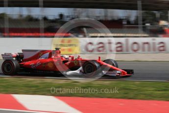 World © Octane Photographic Ltd. Formula 1 - Winter Test 2. Sebastian Vettel - Scuderia Ferrari SF70H. Circuit de Barcelona-Catalunya. Thursday 9th March 2017. Digital Ref: 1786CB1D2902