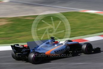 World © Octane Photographic Ltd. Formula 1 - Winter Test 2. Esteban Ocon - Sahara Force India VJM10. Circuit de Barcelona-Catalunya. Thursday 9th March 2017. Digital Ref:1786CB1D3008