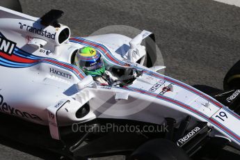 World © Octane Photographic Ltd. Formula 1 - Winter Test 2. Felipe Massa - Williams Martini Racing FW40. Circuit de Barcelona-Catalunya. Thursday 9th March 2017. Digital Ref:1786CB1D3255