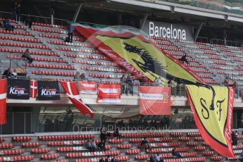 World © Octane Photographic Ltd. Formula 1 - Winter Test 2. Scuderia Ferrari fans HUGE flag. Circuit de Barcelona-Catalunya. Thursday 9th March 2017. Digital Ref:1786CB1D3269