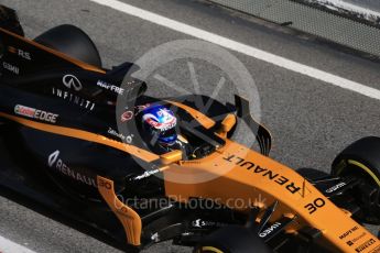 World © Octane Photographic Ltd. Formula 1 - Winter Test 2. Jolyon Palmer - Renault Sport F1 Team R.S.17. Circuit de Barcelona-Catalunya. Thursday 9th March 2017. Digital Ref:1786CB1D3304