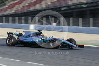 World © Octane Photographic Ltd. Formula 1 - Winter Test 2. Lewis Hamilton - Mercedes AMG Petronas F1 W08 EQ Energy+. Circuit de Barcelona-Catalunya. Thursday 9th March 2017. Digital Ref:1786CB1D6375