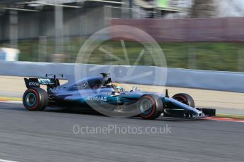 World © Octane Photographic Ltd. Formula 1 - Winter Test 2. Lewis Hamilton - Mercedes AMG Petronas F1 W08 EQ Energy+. Circuit de Barcelona-Catalunya. Thursday 9th March 2017. Digital Ref:1786CB1D6379