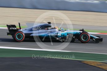 World © Octane Photographic Ltd. Formula 1 - Winter Test 2. Lewis Hamilton - Mercedes AMG Petronas F1 W08 EQ Energy+. Circuit de Barcelona-Catalunya. Thursday 9th March 2017. Digital Ref: 1786CB1D6402