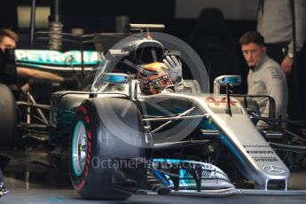 World © Octane Photographic Ltd. Formula 1 - Winter Test 2. Lewis Hamilton - Mercedes AMG Petronas F1 W08 EQ Energy+. Circuit de Barcelona-Catalunya. Thursday 9th March 2017. Digital Ref: 1786LB1D4875