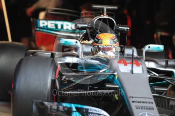 World © Octane Photographic Ltd. Formula 1 - Winter Test 2. Lewis Hamilton - Mercedes AMG Petronas F1 W08 EQ Energy+. Circuit de Barcelona-Catalunya. Thursday 9th March 2017. Digital Ref: 1786LB1D4886