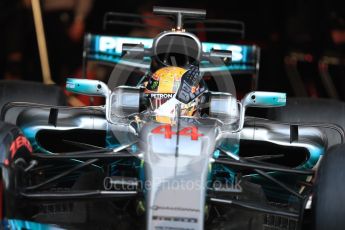World © Octane Photographic Ltd. Formula 1 - Winter Test 2. Lewis Hamilton - Mercedes AMG Petronas F1 W08 EQ Energy+. Circuit de Barcelona-Catalunya. Thursday 9th March 2017. Digital Ref: 1786LB1D4889