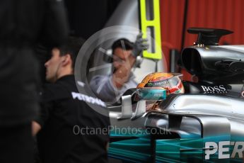 World © Octane Photographic Ltd. Formula 1 - Winter Test 2. Lewis Hamilton - Mercedes AMG Petronas F1 W08 EQ Energy+. Circuit de Barcelona-Catalunya. Thursday 9th March 2017. Digital Ref: 1786LB1D5154