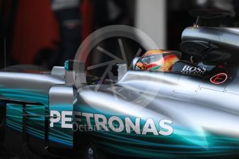 World © Octane Photographic Ltd. Formula 1 - Winter Test 2. Lewis Hamilton - Mercedes AMG Petronas F1 W08 EQ Energy+. Circuit de Barcelona-Catalunya. Thursday 9th March 2017. Digital Ref: 1786LB1D5178