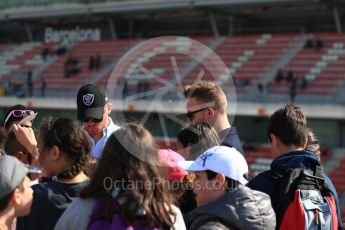 World © Octane Photographic Ltd. Formula 1 - Winter Test 2. Oakland Raiders players in the paddock. Circuit de Barcelona-Catalunya. Thursday 9th March 2017. Digital Ref: 1786LB1D5569