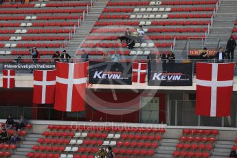 World © Octane Photographic Ltd. Formula 1 - Winter Test 2. Kevin Magnussen fans - Haas F1 Team VF-17. Circuit de Barcelona-Catalunya. Thursday 9th March 2017. Digital Ref: 1786LB1D5747