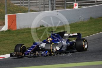 World © Octane Photographic Ltd. Formula 1 - Winter Test 2. Pascal Wehrlein – Sauber F1 Team C36. Circuit de Barcelona-Catalunya. Thursday 9th March 2017. Digital Ref:1786LB1D5851