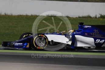 World © Octane Photographic Ltd. Formula 1 - Winter Test 2. Pascal Wehrlein – Sauber F1 Team C36. Circuit de Barcelona-Catalunya. Thursday 9th March 2017. Digital Ref:1786LB1D5856