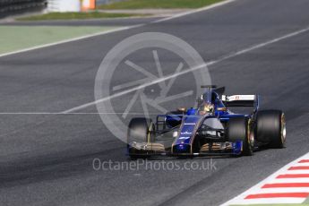 World © Octane Photographic Ltd. Formula 1 - Winter Test 2. Pascal Wehrlein – Sauber F1 Team C36. Circuit de Barcelona-Catalunya. Thursday 9th March 2017. Digital Ref:1786LB1D5966