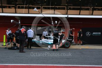 World © Octane Photographic Ltd. Formula 1 - Winter Test 2. Lewis Hamilton - Mercedes AMG Petronas F1 W08 EQ Energy+. Circuit de Barcelona-Catalunya. Thursday 9th March 2017. Digital Ref: 1786LB5D9783