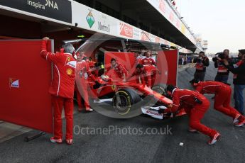 World © Octane Photographic Ltd. Formula 1 - Winter Test 2. Sebastian Vettel - Scuderia Ferrari SF70H. Circuit de Barcelona-Catalunya. Thursday 9th March 2017. Digital Ref: 1786LB5D9828