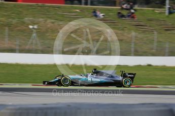World © Octane Photographic Ltd. Formula 1 - Winter Test 2. Valtteri Bottas - Mercedes AMG Petronas F1 W08 EQ Energy+. Circuit de Barcelona-Catalunya. Thursday 9th March 2017. Digital Ref:1786LB5D9912