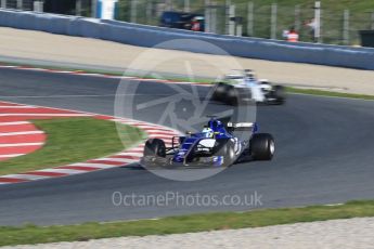 World © Octane Photographic Ltd. Formula 1 - Winter Test 2. Marcus Ericsson – Sauber F1 Team C36 and Lance Stroll - Williams Martini Racing FW40. Circuit de Barcelona-Catalunya. Friday 10th March 2017. Digital Ref:1787CB1D3495