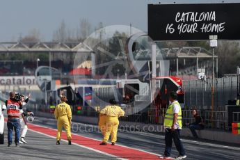 World © Octane Photographic Ltd. Formula 1 - Winter Test 2. Fernando Alonso - McLaren Honda MCL32, stop 1. Circuit de Barcelona-Catalunya. Friday 10th March 2017. Digital Ref:1787CB1D3622