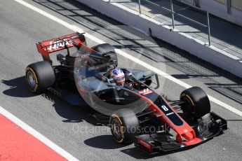World © Octane Photographic Ltd. Formula 1 - Winter Test 2. Romain Grosjean - Haas F1 Team VF-17. Circuit de Barcelona-Catalunya. Friday 10th March 2017. Digital Ref:1787CB1D3737