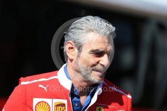 World © Octane Photographic Ltd. Formula 1 - Winter Test 2. Maurizio Arrivabene – Managing Director and Team Principal of Scuderia Ferrari. Circuit de Barcelona-Catalunya. Friday 10th March 2017. Digital Ref:1787CB1D3782