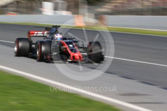 World © Octane Photographic Ltd. Formula 1 - Winter Test 2. Romain Grosjean - Haas F1 Team VF-17. Circuit de Barcelona-Catalunya. Friday 10th March 2017. Digital Ref:1787CB1D3848