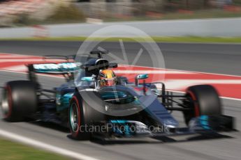 World © Octane Photographic Ltd. Formula 1 - Winter Test 2. Lewis Hamilton - Mercedes AMG Petronas F1 W08 EQ Energy+. Circuit de Barcelona-Catalunya. Friday 10th March 2017. Digital Ref:1787CB1D3877