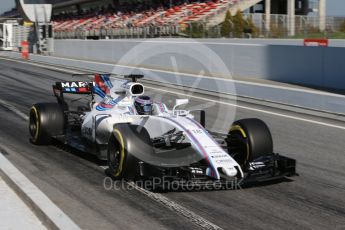 World © Octane Photographic Ltd. Formula 1 - Winter Test 2. Lance Stroll - Williams Martini Racing FW40. Circuit de Barcelona-Catalunya. Friday 10th March 2017. Digital Ref:1787CB1D3899