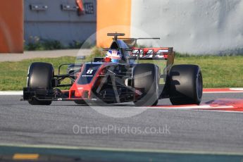 World © Octane Photographic Ltd. Formula 1 - Winter Test 2. Romain Grosjean - Haas F1 Team VF-17. Circuit de Barcelona-Catalunya. Friday 10th March 2017. Digital Ref:1787CB1D6694