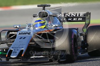 World © Octane Photographic Ltd. Formula 1 - Winter Test 2. Sergio Perez - Sahara Force India VJM10. Circuit de Barcelona-Catalunya. Friday 10th March 2017. Digital Ref:1787CB1D6879