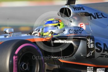 World © Octane Photographic Ltd. Formula 1 - Winter Test 2. Sergio Perez - Sahara Force India VJM10. Circuit de Barcelona-Catalunya. Friday 10th March 2017. Digital Ref:1787CB1D6883