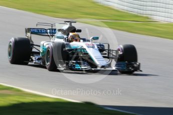 World © Octane Photographic Ltd. Formula 1 - Winter Test 2. Lewis Hamilton - Mercedes AMG Petronas F1 W08 EQ Energy+. Circuit de Barcelona-Catalunya. Friday 10th March 2017. Digital Ref:1787CB1D7019